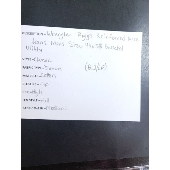 Wrangler Riggs Reinforced Knee Jeans Men's Size 44x33 Gusseted - Picture 9 of 9